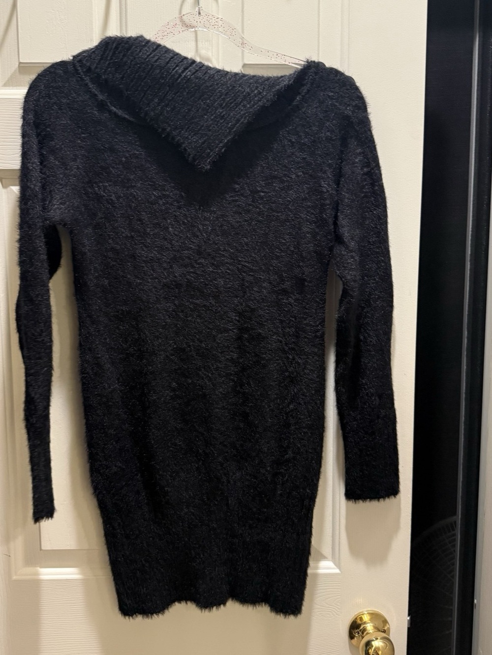 SHEIN Black Asymmetric Turtleneck Sweater Size Small